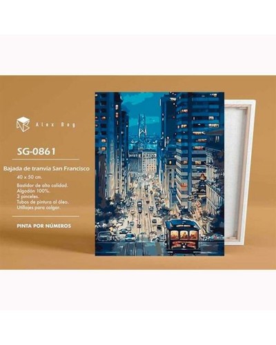Paint by Numbers Alex Bog Bajada San Francisco Cable Car 40 x 50 cm

