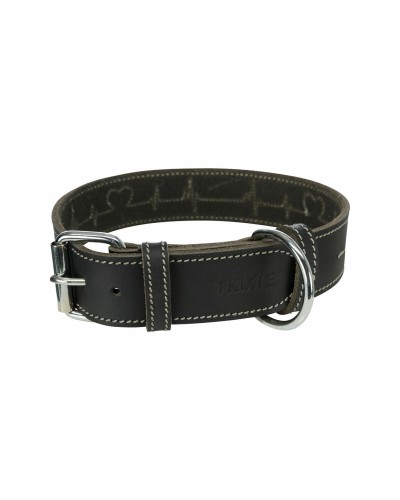 Trixie Halsband Heartbeat Schwarz, Verstellbar 38-47 cm, für Hunde
