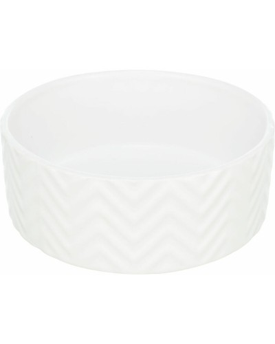 Gamelle pour Chien Trixie, Capacité 1,6 L, Diamètre 20 cm, Couleur Blanche

