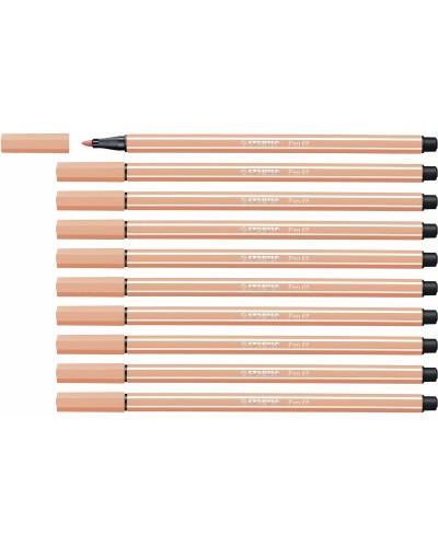 Pennarelli Stabilo Pen 68 Carne Assortiti, Confezione da 10