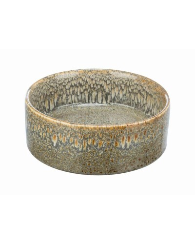 Trixie Gamelle pour chien en céramique marron, Ø 16 cm, 900 ml, pour nourriture ou eau
