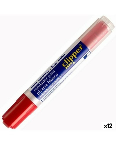 Marqueurs à Craie Liquide Clipper Alpino, Rouge, Lot de 12
