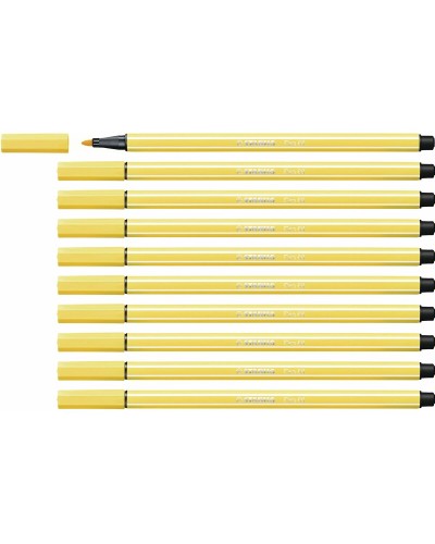 Stabilo Pen 68 Pennarelli Giallo, Confezione da 10