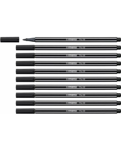 Stabilo Pen 68 Schwarz - 10er Pack
