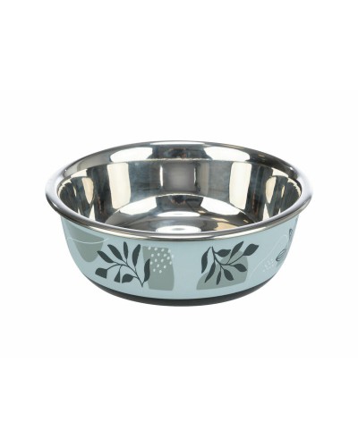 Cuenco para perros Trixie | 1,6 L | Ø 21 cm | Azul Grisáceo | Higiénico y Duradero
