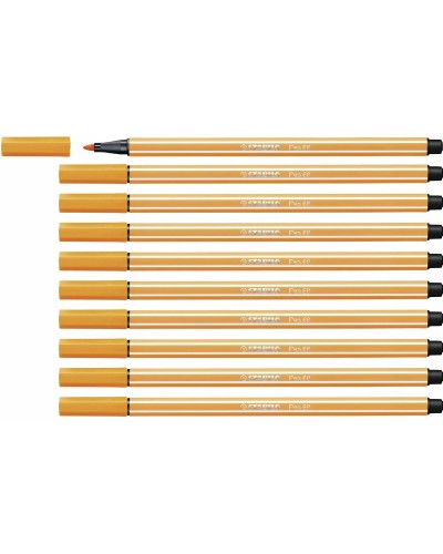 Stabilo Pen 68 Pennarello Fluorescente Arancio (Confezione da 10)