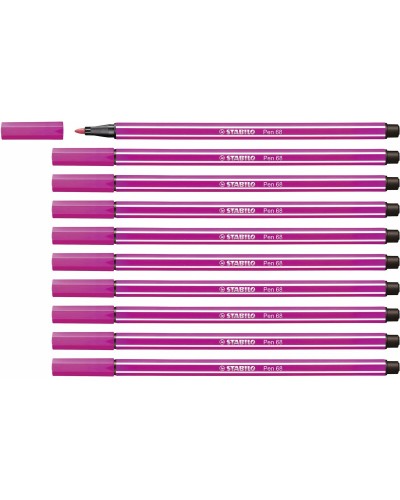 Feutres Stabilo Pen 68 Rose Lot de 10

