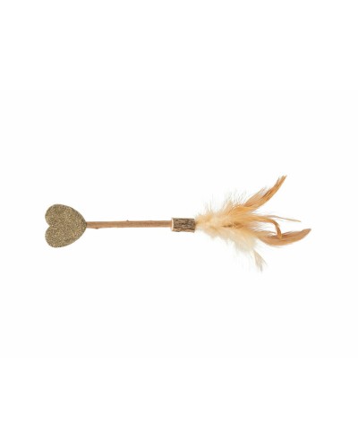 Juguete para gatos Trixie: Varita interactiva para estimular el instinto de caza.
