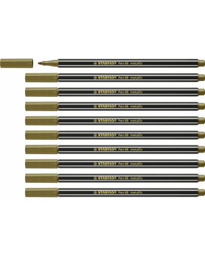 Tuschpennor Stabilo Pen 68 metallic (10 Delar)