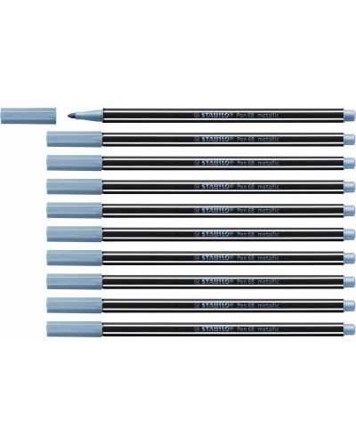 Markeerstiften Stabilo Pen 68 metallic (10 Onderdelen)