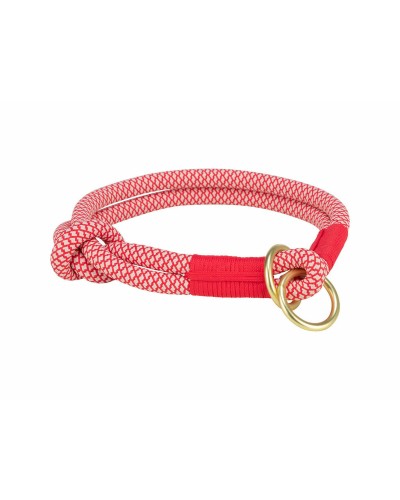 Collare da addestramento Trixie Soft Rope Rosso Crema, Taglia S, 35 cm