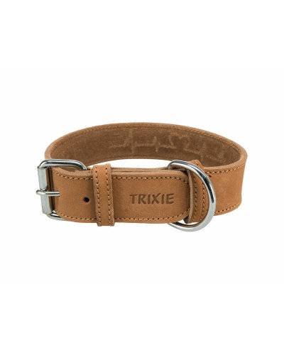 Trixie Heartbeat Halsband für Hunde - Braun, Größe S/M (34-40 cm)
