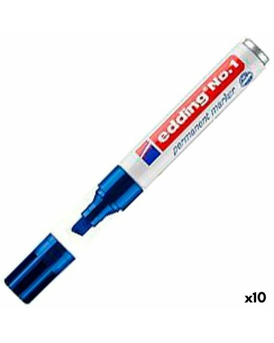 Marqueur Permanent Edding N°1 - Bleu Clair (Paquet de 10)
