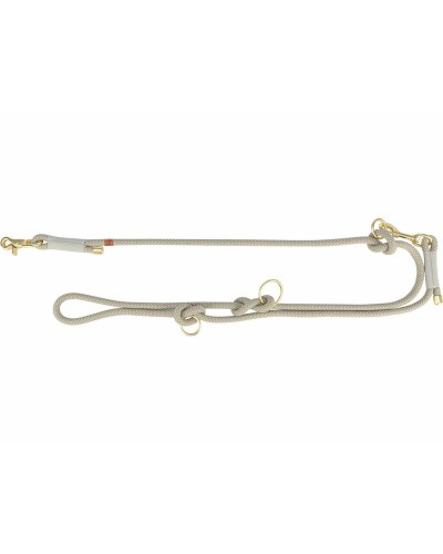 Laisse réglable Trixie Soft Rope pour grands chiens : gris clair
