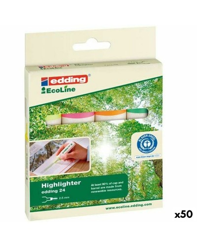 Surligneurs Edding Ecoline Multicolores (50), Idéaux pour Aquarelle
