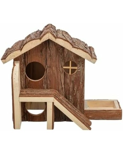 Trixie Natural Wood House for Rodents and Rabbits, 27 x 21 x 15 CM
