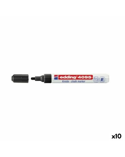 Marqueurs craie liquide Edding 4095 - Noir (Lot de 10)
