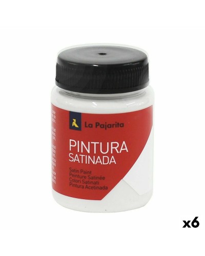 La Pajarita Tempera Paint 6 Colors White for School, Satin Finish
