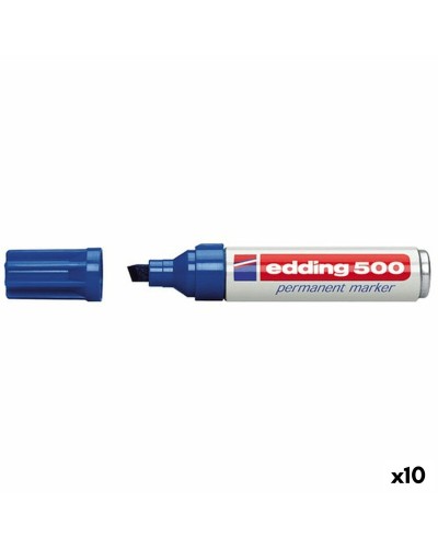 Edding 500 Permanentmarker Blau, 10er Pack
