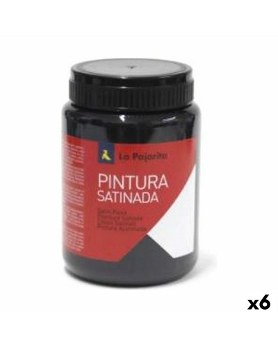 Tempera La Pajarita L-22 Musta Satiiniviimeistely Koulu (35 ml) (6 osaa)