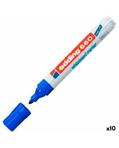Whiteboard penna Edding 661 Whiteboard Blå Vit (10 antal)