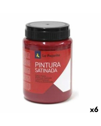 La Pajarita Tempera Paint 6 Colors Crimson Red for School and Art Activities
