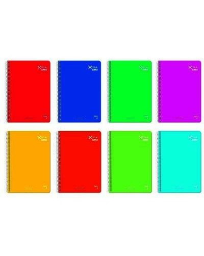 Pacsa Multicolored Notebook A4, 5 Pieces of 80 Pages
