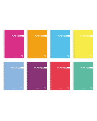 Cahier Pacsa Plastipac Multicolore A4, 5 Pièces, 80 Pages - Pour École, Université, Prise de Notes
