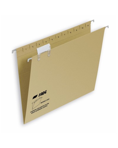 Hangmap FADE Kio Kraft Label met naam Vizier Transparant Bruin Din A4