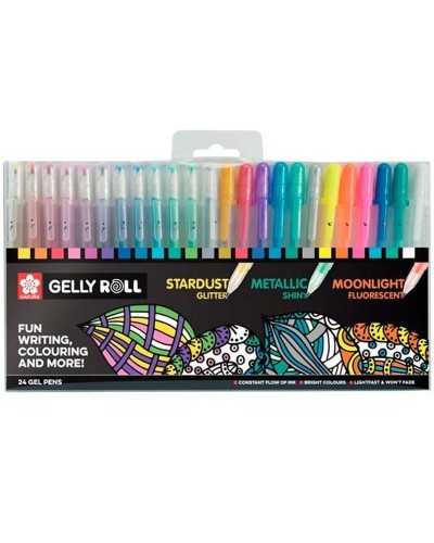 Pennarelli Gel Talens Sakura Gelly Roll, Set Misto da 24 Pezzi per Disegno, Illustrazione e Scrittura
