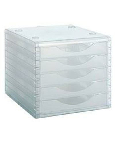 'ArchivioTec Archivo 2000: Transparent 5-Drawer File Cabinet (34x27x26 cm)'
