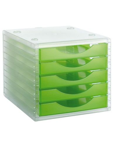 ArchivoTec Karteischrank Archivo 2000 4000 5 Schubladen A4 Hellgrün
