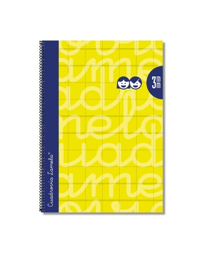 Cuaderno Lamela, 3 mm, Amarillo, Din A4, 5 Unidades, 80 Páginas

