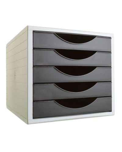 Modulaarinen arkistokaappi Archivo 2000 ArchivoTec Serie 4000 5 laatikkoa Din A4 Musta 34 x 27 x 26 cm