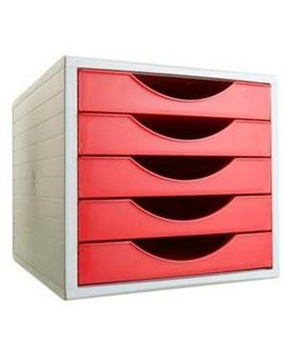 Classeur modulaire Archivo 2000 ArchivoTec Serie 4000 5 tiroirs Din A4 Rouge 34 x 27 x 26 cm