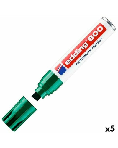 Marqueur Permanent Vert Edding 800 (5 Pcs) - Écriture Résistante et Nette
