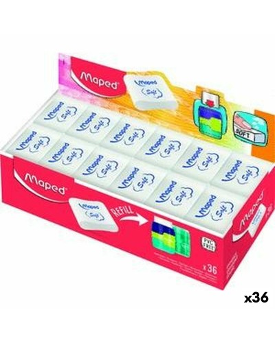 Sudgummiset Maped Essential Soft Connect Vit 36 antal