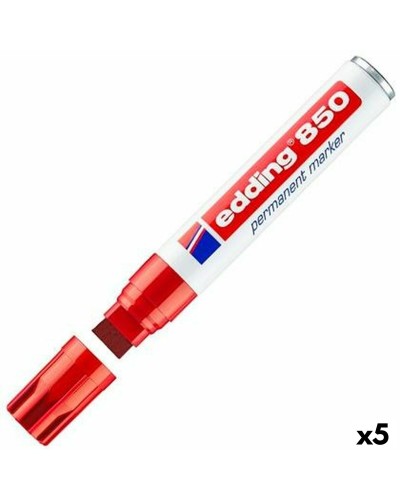 Edding 850 Permanentmarker Rot (5er-Set)
