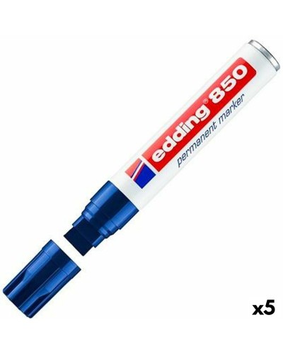 Marqueur Permanent Edding 850 Bleu Ciel, Lot de 5
