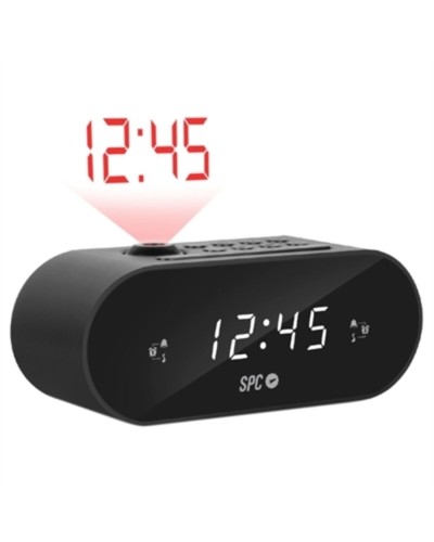 Radioväckarklocka med LED-projektor SPC 1 Svart (1 antal)