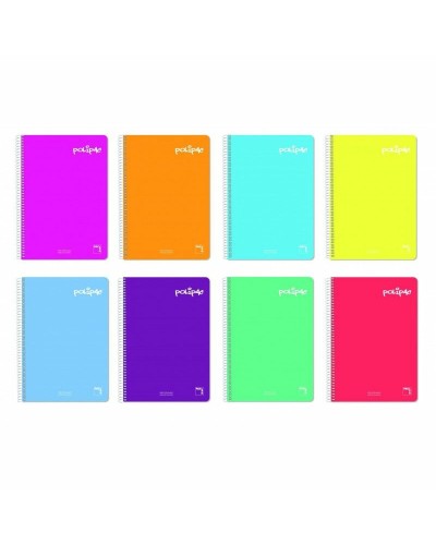 Cuaderno Polipac Pacsa Multicolor A4 - 5 Unidades x 80 Páginas

