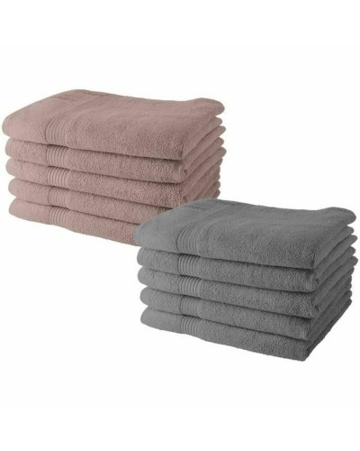 Set di Asciugamani TODAY Grigio 10 Pezzi: Morbidezza e Assorbenza per il Bagno
