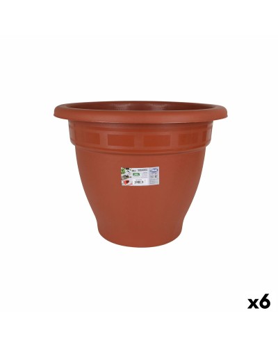 Dem Squares Blumentopf aus braunem Kunststoff, 50 cm (6er-Set)
