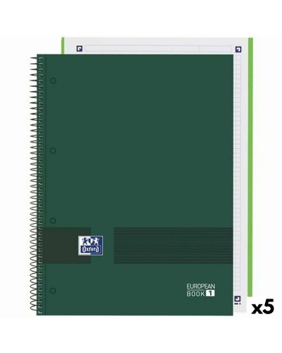 Anteckningsbok Oxford European Book Write&Erase Armégrön A4 (5 antal)