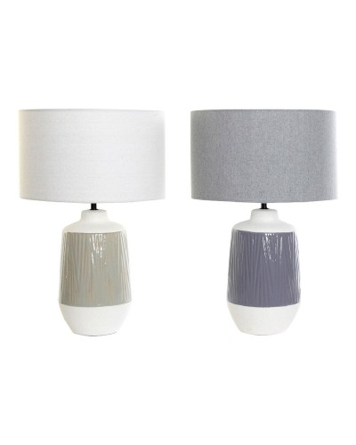 Bureaulamp DKD Home Decor Polyester Porselein 220 V 40 W (2 pcs) (35 x 35 x 53 cm)