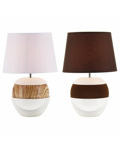 Bordslampa DKD Home Decor Keramik Polyester Snöre (28 x 28 x 43 cm) (2 pcs)