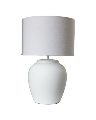 DKD Home Decor Table Lamp in White Porcelain, 38x38x58 cm, 25W-50W, 220V
