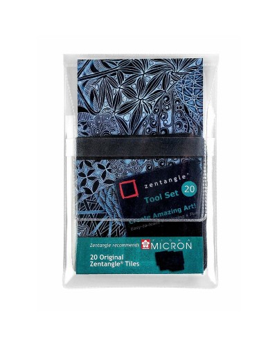 Carta da disegno Zentangle Talens Sakura, confezione da 20, colore nero