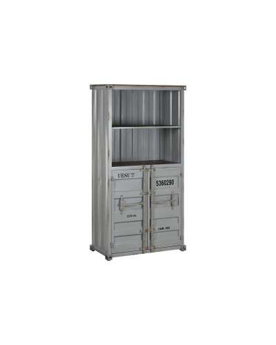 ESPRIT Regal Grau Himmelblau 87 x 44 x 168,5 cm, Metall und MDF, Elegantes Design für Wohnzimmer und Büro
