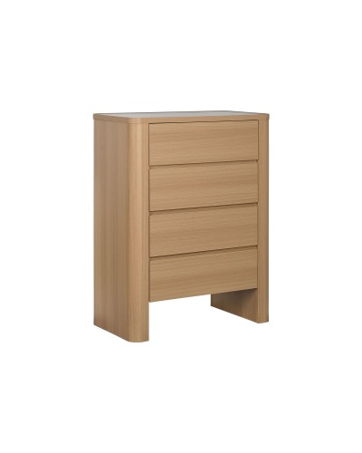 ESPRIT Modern Natural Chest of Drawers | 76 x 40 x 100 cm | Ample Storage Space
